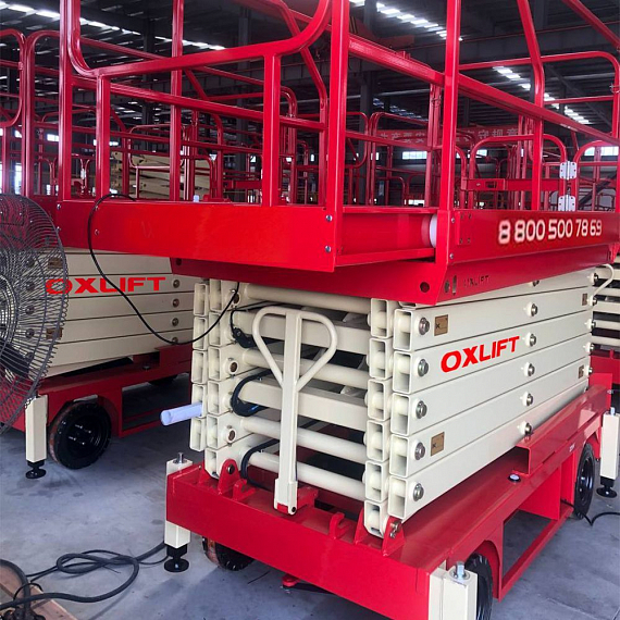 Ножничный Подъемник Передвижной OXLIFT QX-050-090 9000 мм 500 кг с выдвижной платформой